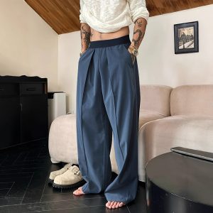 men's Casual Pants Relaxed Fit Elastic Waistband Loose Slacks – Image 4
