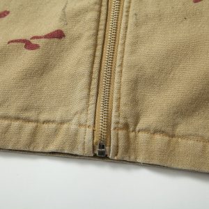 New Real Shot American Retro Street Distressed Graffiti Cargo Jacket – Image 7