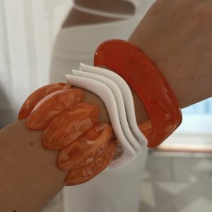 European and American cross-border smudging irregular geometric resin bracelets commuter light luxury bracelets commuter bracelets – Image 3