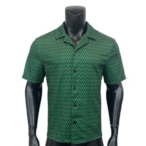 2025 Amazon Europe and America Printed Short Sleeve Shirt Men's Summer New Casual Loose Top Shirt – Image 4
