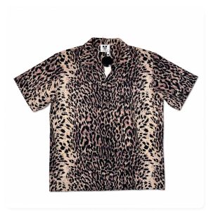 casual fashion brand, Cuban collar, leopard print print shirt, retro high-end – Image 6