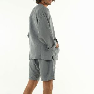 Cross-border, Europe, America, Amazon, pre-autumn, new men's V-neck casual tops, loose shorts, sportssuits, men's clothing – Image 8