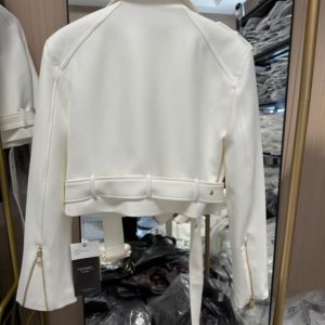 Fall  Version Versatile Suit Women's Short Slim Slim Long-sleeved Biker Jacket – Image 3