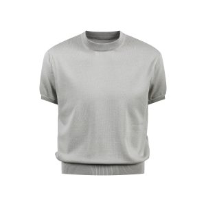 Eon Modish 2025 Summer New American Retro Simple Loose Knit Short Sleeve T-Shirt – Image 4