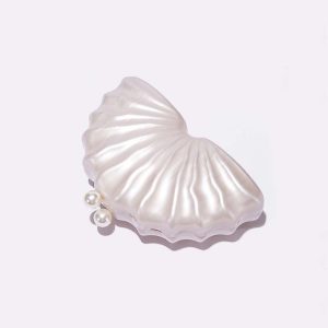 Women's European and American new shoulder crossbody bag special-shaped shell acrylic bag fashion wedding dinner clutch – Image 4