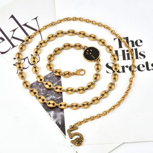 European and American INS style niche design rose metal waist chain women's trendy fashion versatile dress decorative chain – Image 4