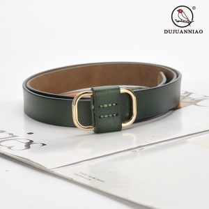 New Needleless Square Buckle Women's Belt Casual Leather Belt Women's Simple Retro Fashion Pure Cowhide Belt Women – Image 3