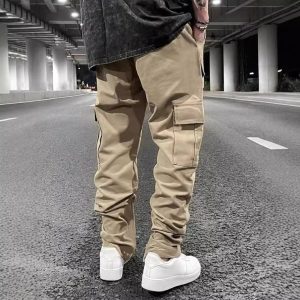 Cross-border Amazon hot cargo pants, multi-pocket pants, loose casual pants, trendy casual cargo pants – Image 3