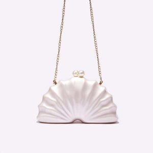 Women's European and American new shoulder crossbody bag special-shaped shell acrylic bag fashion wedding dinner clutch – Image 3