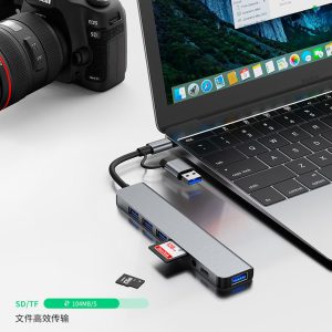 Cross border usb type c docking station hub 7 8 in 1 notebook phablet converter usb hub – Image 3