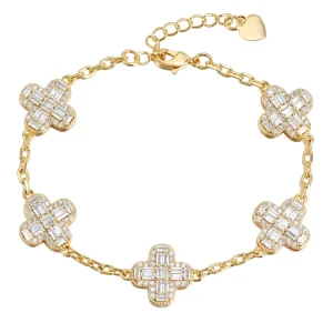 GRGR Gold Cross Bracelet Men's European and American Hip Hop Niche O-Hoop Chain White Gold Stitching Bracelet Women's Sense of Luxury – Image 6