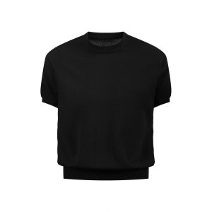 Eon Modish 2025 Summer New American Retro Simple Loose Knit Short Sleeve T-Shirt – Image 3