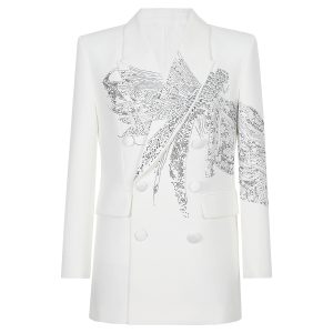 Quality spot 2025 spring and autumn new heavy industry hot diamond slimming high-end quality women's small suit top jacket women – Image 5