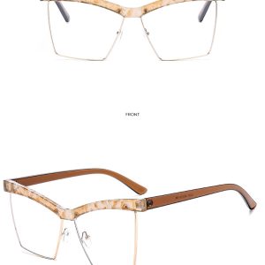 New half-eyebrow anti-blue light fashion flat light glasses cross-border European and American personalized glasses frames trendy glasses frames can be matched with glasses men – Image 7