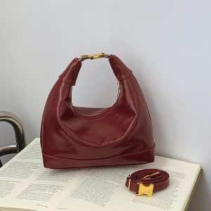Large-capacity fashion retro casual 2025 spring new trendy solid color texture cross-body one-shoulder hand-carried pillow bag – Image 4
