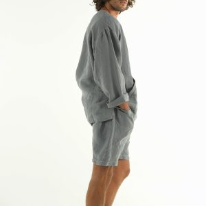 Cross-border, Europe, America, Amazon, pre-autumn, new men's V-neck casual tops, loose shorts, sportssuits, men's clothing – Image 7