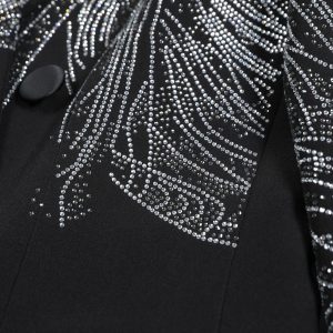 Quality spot 2025 spring and autumn new heavy industry hot diamond slimming high-end quality women's small suit top jacket women – Image 4