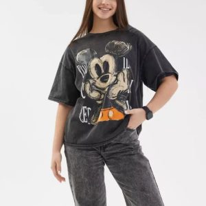 New American Retro Aged Wash Cartoon Fun Cotton Foreign Versatile Fashion Loose Short Sleeve T-Shirt – Image 5