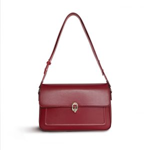 High Texture Red Vintage Bridal Wedding Bag 2025 New Light Luxury Commuting Armpit Bag French Niche Handbag Trend – Image 5