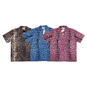 casual fashion brand, Cuban collar, leopard print print shirt, retro high-end – Image 4