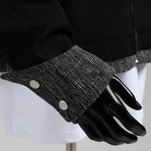 American multi-button lapel patchwork jacket, men's fashion brand loose design jacket, retro small fragrance contrast top – Image 5