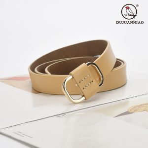 New Needleless Square Buckle Women's Belt Casual Leather Belt Women's Simple Retro Fashion Pure Cowhide Belt Women – Image 4