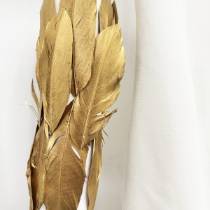 Quality Spot Host Long Skirt Evening Gown 2025 Star Series Gold Feather Decoration Long Dress – Image 4