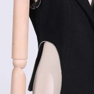2025 autumn new personality trend style zipper splicing deconstructed design sense irregular high-end sense suit woman – Image 9