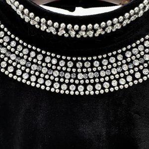 Spot Spring 2025 New European and American Star Fashion Heavy Industries Beaded Open Back Gold Velvet Dress Long Skirt Dress – Image 5