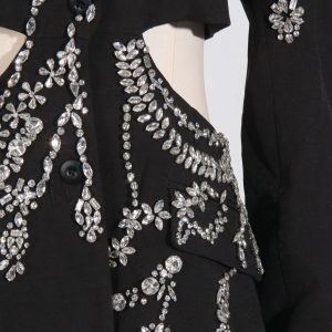 European and American fashion formal suit small suit 2025 summer new heavy industry beads high-end blazer women – Image 9