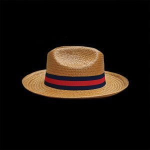 Cross-border hot-selling webbing decorated straw hat western denim wind straw hat spring and summer sunshade fashion straw hat – Image 4