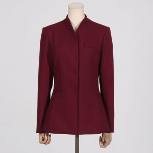NEW style solid color high-end suit + high-waisted casual trousers two-piece suit for women – Image 9