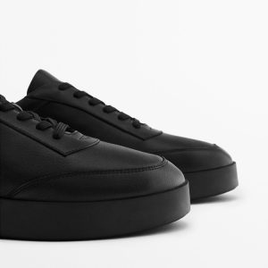 Casual Men's Shoes, Flat Shoes, Black Top Cowhide, Nappa, Soft Leather Sneakers, 12809150800 – Image 4