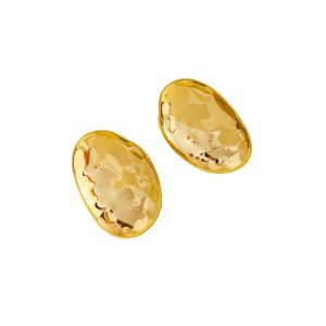 Cross-border vintage oval metal jewelry set fashionable and versatile long necklace earrings creative necklace earrings – Image 4