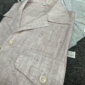 Italian retro casual Cuban collar long-sleeved shirt men's double pocket white shirt – Image 3
