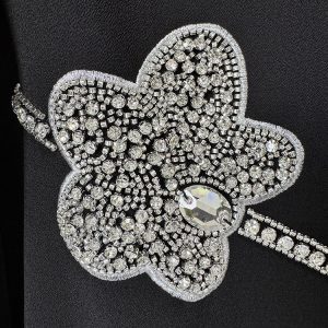 Cross-border hot spot 2025 new long-sleeved celebrity temperament beaded diamond long dress long skirt dress – Image 4