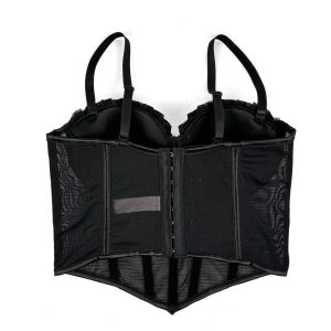 In winter, the new rhinestone pleated high-end design inner fish small camisole, European and American wear herringbone corset – Image 7