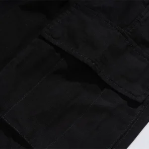 Ameco Cargaz solid color multi-pocket cargo pants, men's street fashion brand loose wide-leg pants, casual straight leg trousers – Image 7