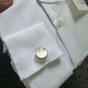 four seasons French sleeve long sleeve shirt, men's big pointed collar, concealed button, non-iron, business casual shirt – Image 3