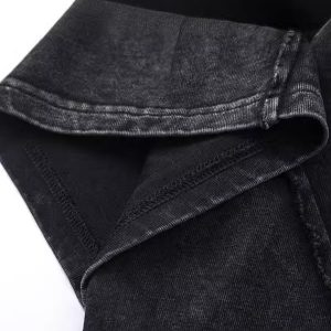 new American street fashion brand heavyweight washed raw edge stitched short-sleeved T-shirt – Image 3