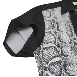 JIANGXIN CLASSIC PYTHON OPEN COLLAR SHIRT SNAKE RAYON HAWAIIAN SHORT SLEEVE SHIRT – Image 5