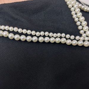 Cross-border  Winter Casual Pearl Double-Row Lapel Two-Piece Set – Image 4