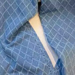 Border independent station  new high-waisted jeans women's diamond plaid design is loose and straight and versatile – Image 4