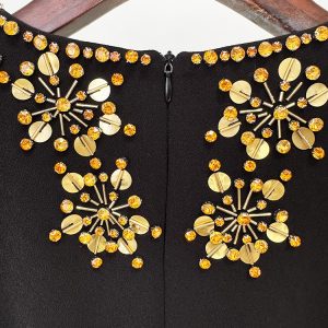 Quality spot host evening dress 2025 star series heavy industry beads and diamonds front slit small trailing long skirt – Image 9