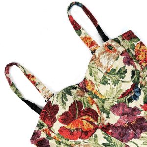 Cross-border new sexy bandeau top, suspender wear, with chest pads, retro palace style herringbone corset – Image 6