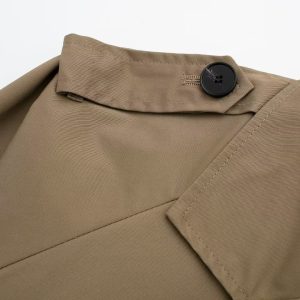 Cross-border Amazon hot sale women's clothing spring and autumn explosive European and American women's long-sleeved short casual solid color trench coat jacket – Image 7