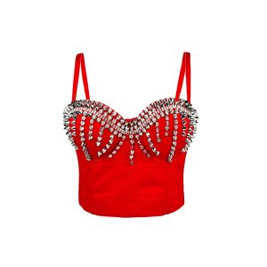 European and American cross-border explosive rivet sexy waistless corset, nightclub bar, high-end outer corset, source factory – Image 3