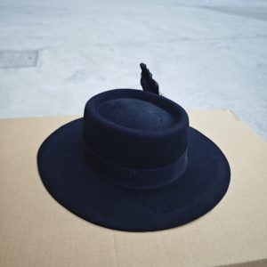 Cross-border feather decoration pure wool top hat European and American fashion top hat – Image 4