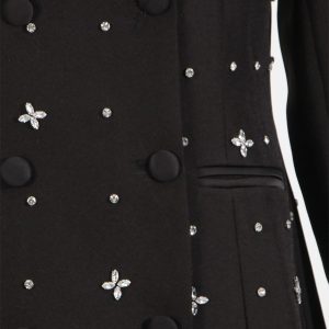 European and American style jacket women's 2025 autumn new fashion personality lapel slim diamond design solid color blazer – Image 5