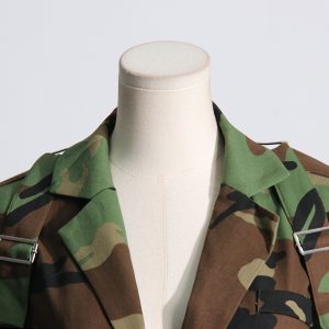 Fall  new street hipster camouflage printed blazer women's waist slimming long-sleeved suit top – Image 5